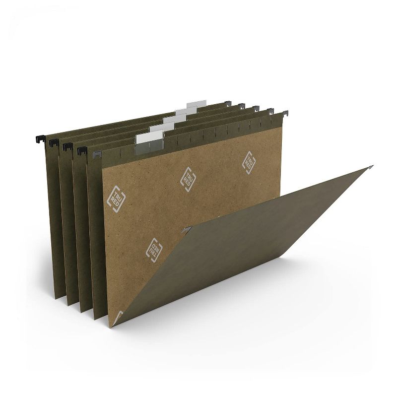 MyOfficeInnovations Hanging File Folders 5-Tab Legal Size Standard Green 25/BX (116830), 3 of 7
