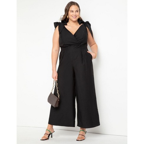 Plus Black Strap Detail Jumpsuit, Plus Size