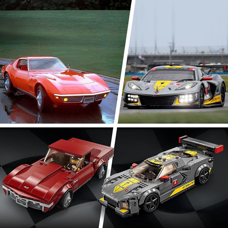 LEGO Speed Champions Chevrolet Corvette C8.R Race Car and 1968 Chevrolet Corvette 76903 Building Toy, 6 of 10