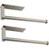 2-Pack Stainless Steel Kitchen Paper Towel Holders, Self-Adhesive or Screw Mount - 2 of 4