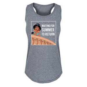 Women's - Disney Princess - Waiting For Summer Graphic Racerback Tank - 1 of 4