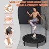 Racxily Mini Trampoline for Adults - Heavy Duty 400lbs Capacity, Adjustable Foam Handle, Indoor/Outdoor Fitness Rebounder - Black - 4 of 4