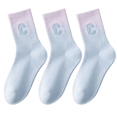 Anna-Kaci 3-Pack Women's Cotton Crew Socks with Cushioned Arch and Moisture-Wicking Athletic Fit