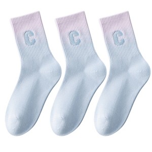 Anna-Kaci 3-Pack Women's Cotton Crew Socks with Cushioned Arch and Moisture-Wicking Athletic Fit - 1 of 4