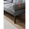 Convertible Sofa Bed Futon Linen Sleeper Couch With Adjustable Backrests Soild Wood Legs For Bedroom Living Room - 4 of 4
