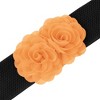 INSPIRE CHIC Women's Elastic Wide Double-Flower Stretch Corset Waist Belt 1 Pc - 2 of 4