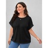 Women's Plus Size T Shirts Oversized Tees Summer Short Sleeve Crew Neck Tunic Tops - 4 of 4