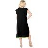 HAPPY BAY Women's Summer Holiday Beachwear Bathing Suit Short Party Swimsuit Cover ups Dress X-Large-XX-Large Black Solid - 3 of 4