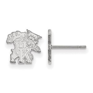 Black Bow Jewelry 10k White Gold Kentucky Wildcats NCAA Post Earrings - 1 of 3