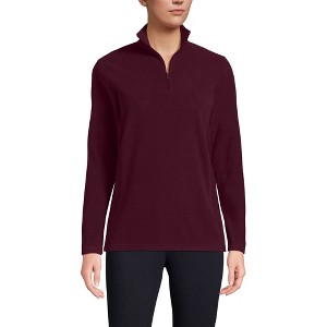 Lands' End Women's Anyweather Fleece Quarter Zip Pullover - 1 of 4