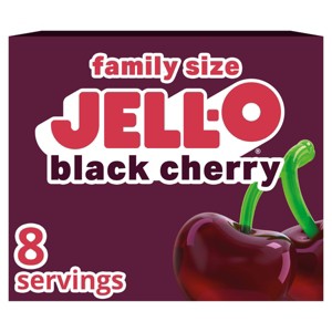 JELL-O Black Cherry Gelatin Dessert Mix - 6oz : Target