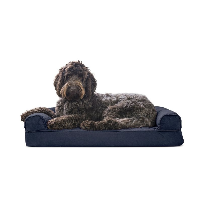 FurHaven Quilted Memory Top Sofa Pet Bed for Dogs & Cats, 1 of 4