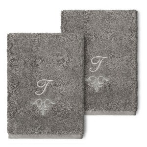 Linum Home Textiles 100% Turkish Cotton MONICA 2PC Embellished Washcloth Set - 1 of 1