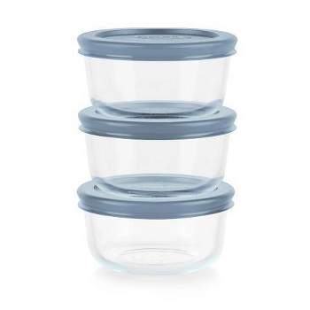 NutriChef 12 Pcs. Mini High Borosilicate Glass Round Meal-Prep Containers  with Airtight Lid, 4oz