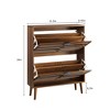 TIRAMISUBEST 31.5" Walnut Shoe Storage Cabinet with 2 Flip Drawers, Modern Entryway & Hallway Organizer for Corridors & Entrances - 2 of 4