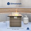 SereneLife Portable Gas Fire Pit - Brown - 2 of 4