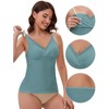 INSPIRE CHIC Women's Crisscross Lace Trim Adjustable Straps Maternity Nursing Tops Camisole Padded for Breastfeeding - 3 of 4