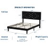 Bed Frame with Button Tufted Headboard - Upholstered Platform Bed with Wooden Slats Support, Velvet Bed Frame, Easy Assembly, No Box Spring Required - 2 of 4