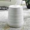 Uttermost Desert Plains White Glaze Garden Stool - 3 of 4