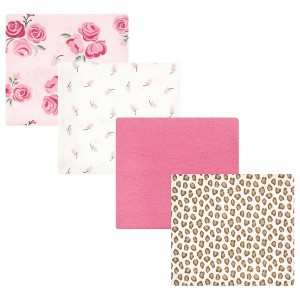 Luvable Friends Hudson Baby Flannel Receiving Blankets 4pk - 1 of 2