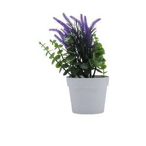 Unique Bargains Artificial Plants Lavender Sprig Plastic 3.94"x3.94"x10.24" 1 Pcs - 1 of 4
