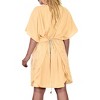 LA LEELA Women's House Daily Routine Evening Wear Vacation Casual Dailywear Holiday Loose House Dress Caftan Mini Loungewear Tunics 2X-3X Orange Solid - 2 of 4