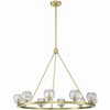 Crystorama Lighting Aragon 10 - Light Chandelier in  Soft Brass - 2 of 4