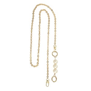 Unique Bargains Sturdy Imitation Pearl Decoration DIY Purse Chain Strap 1 Pc - 1 of 3