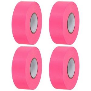 Unique Bargains PVC Non-Adhesive Flagging Tape for Tree Survey Boundaries 4 Pcs - 1 of 4