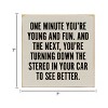 Slickblue Funny Aging Quote Wall Sign – “Turn Down Stereo to See” – Rustic 7x7 Wood Decor, Color Options - 3 of 3