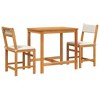 vidaXL 3 Piece Balcony Set with Cushions Solid Wood Acacia - 2 of 4