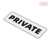 Unique Bargains Acrylic Self-Adhesive Decor Wall Business Private Sign 2 Pcs - 3 of 4