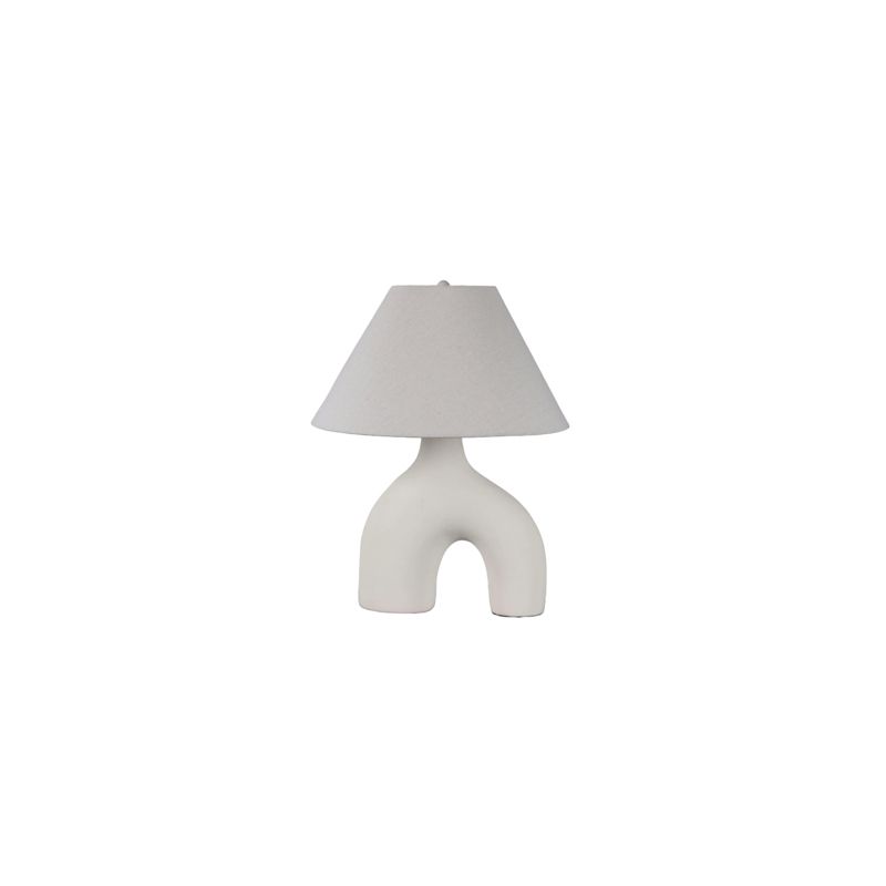 SAGEBROOK HOME 23&#34; Modern Curved Arch Table Lamp White, 1 of 2