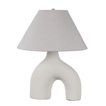 SAGEBROOK HOME 23" Modern Curved Arch Table Lamp White