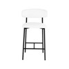 Meridian Furniture,Lupita White Vegan Leather Counter Stool, Set of 2 - 2 of 4