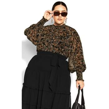 Women's Plus Size Claire Skirt - black | CITY CHIC
