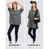 EXLURA Womens Summer Oversized T Shirts Casual Short Sleeve Loose Maternity Tops Crewneck Tunic Plus Gym Workout Top - 2 of 4