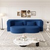 NicBex Modern Floor Sofa Bed with 2 Pillows, Foldable Sleeper Sofa, Teddy Fabric Convertible Sofa, Space-Saving Couch for Living Room, Loveseat Sofa - 2 of 4