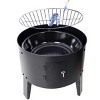 SEVOBAL Grill Cookware 3-in-1 Vertical Charcoal Smoker Grill, Portable BBQ Smoker for Camping, Backyard Cooking, Black, 20.25"*16.88"*32.63" - 3 of 4