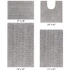Micro Plush Collection 100% Polyester Solid Tufted 5 Piece Bathroom Rug Set with Gel Form Backing, Machine Washable - 2 of 4