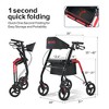 Metro Mobility Lightweight Rollator Walkers with Big Wheels,Foldable Rolling Walker with Seat,Drive Walkers for Seniors - 3 of 4