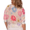 Catherine Lillywhite's Women's Pink Daisy Print Knit Top, Made in Italy, OS - 2 of 2