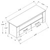 CAVINAS TV Stand with 2 Drawers and Open Storage Minimalist Entertainment Center Media Console for Living Room - 2 of 4