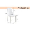CAVINAS 4-Piece Modern PU Leather Dining Chairs, Kitchen Side Chair with PU Material High Back Seat and Sturdy White Leg - 4 of 4