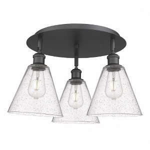 Berkshire - 3 Light Flush Mount In Industrial Style-10.5 Inches Tall and 19.75 Inches Wide - 1 of 1