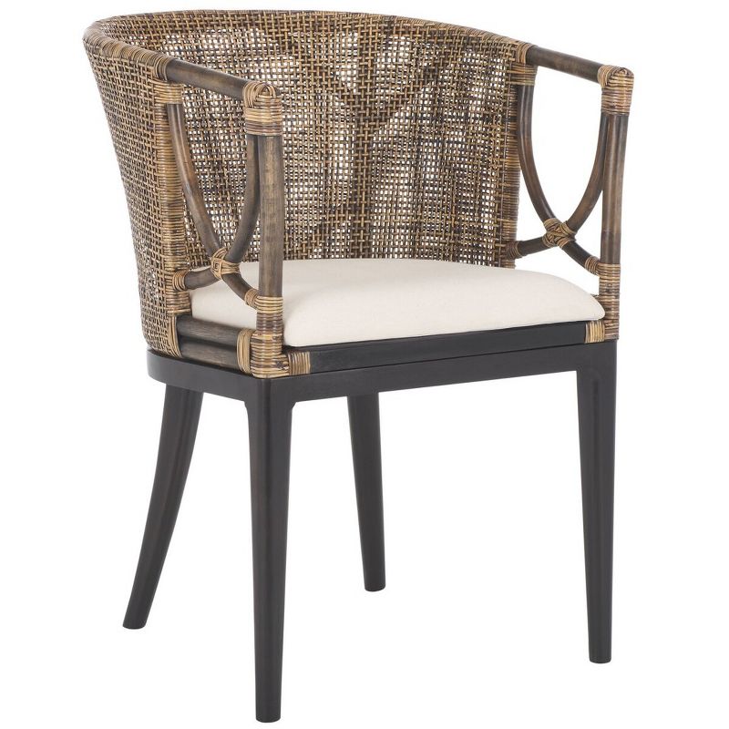 Beningo Arm Chair - Brown/White - Safavieh., 4 of 10