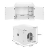 BENCMATE Pet Crates and Houses Cat House and Side Table, Convertible Pet Furniture with Storage Top, Easy-Clean Design, White, 33.5"*23.4"*5.2" - 3 of 4