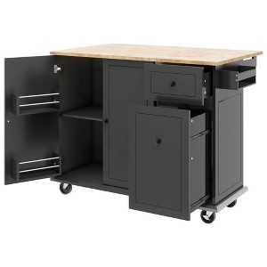 NicBex 1 Drawer Rolling Kitchen Island Cart with Drop Leaf,Kitchen Island on Wheels with Pull Out Cabinet Organizer,Island Table for Kitchen - 1 of 4