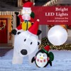 SEVOBAL Inflatable Holiday Decorations 7' Inflatable Santa Claus Riding Bear Christmas Inflatables Outdoor Decorations, White, 27.6"*90"*84" - 3 of 4