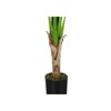 Syemin Artificial Plant Banana Tree Indoor Faux Fake Floor Greenery Potted Real Touch Decorative Green Leaves Black Pot, Green, 39"*37"*43" - 3 of 4